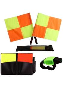 1 Bộ Trang Thiết Bị Trọng Tài Bóng Đá Chuyên Nghiệp, Thẻ Đỏ/Vàng, Còi, Cờ Biên, Dụng Cụ Tập Luyện & Thi Đấu Bóng Đá - Nhiều màu - Xem 9