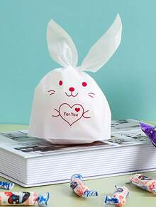 20PCS Easter Theme Cute Cartoon Jewelry Candy Biscuits Storage Gift Bags Baking Stickers Gift Packaging Bags - A - View 5