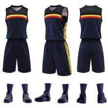 Bộ 2 áo đấu bóng rổ màu tím cá nhân hóa - Áo ba lỗ và quần short in tên, số và logo đội bóng theo yêu cầu, thích hợp làm quà tặng Ngày của Cha, phong cách, thời trang, cá tính, giản dị, tối giản, độc đáo, trang phục nam, tủ đồ cơ bản, phong cách đường phố/cơ bản, quà tặng lý tưởng cho người yêu, bạn trai, gia đình, bạn bè, nhân dịp sinh nhật, kỳ nghỉ, trường học/thi đấu, thể thao/leo núi. - Màu xanh hải quân - Xem 4