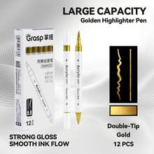 New High-Capacity Highlighter Markers, Classic Gold, Silver, And White Colors, Suitable For Different Styles And Subjects, Durable Tip With Smooth, Uniform Ink Flow, Excellent Color Coverage, Waterproof And Fade-Resistant, Ideal For Illustrations, Anime, Watercolor, Colored Pencil, And Sketches Requiring Enhanced Dimensionality. - Sets - View 22