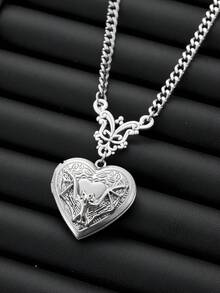 Eterna Glow A Gothic Bat Necklace Dark Niche Design Necklace Suitable For Daily Wear For Women - Silver - View 2