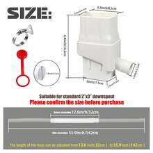 1pc Universal Rainwater Collection System With 50in Hose - Outdoor Garden Watering Tool - A - View 7