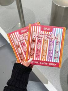 5PCS Gift Box Fragrance Spray Set, Limited Edition Gourmand Fragrance Mist, Long-Lasting Natural Sweet Scent,Portable Air Freshener For Home,Bedroom, Bathroom, Ideal For Dates, Parties, Vacations, Daily Use, Perfect Gift For Women, Friends And Family - Gift Set - View 9