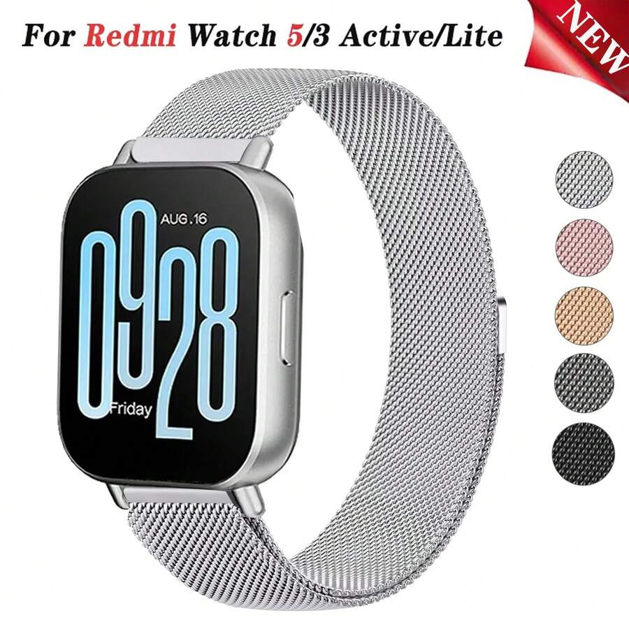 Reloj 5 Adecuado para correa de reloj de estilo milanés; Reloj 5 Lite Adecuado para correa de reloj de metal de un solo bucle sin bloqueo; Accesorios de actualización de reloj de uso diario magnético
