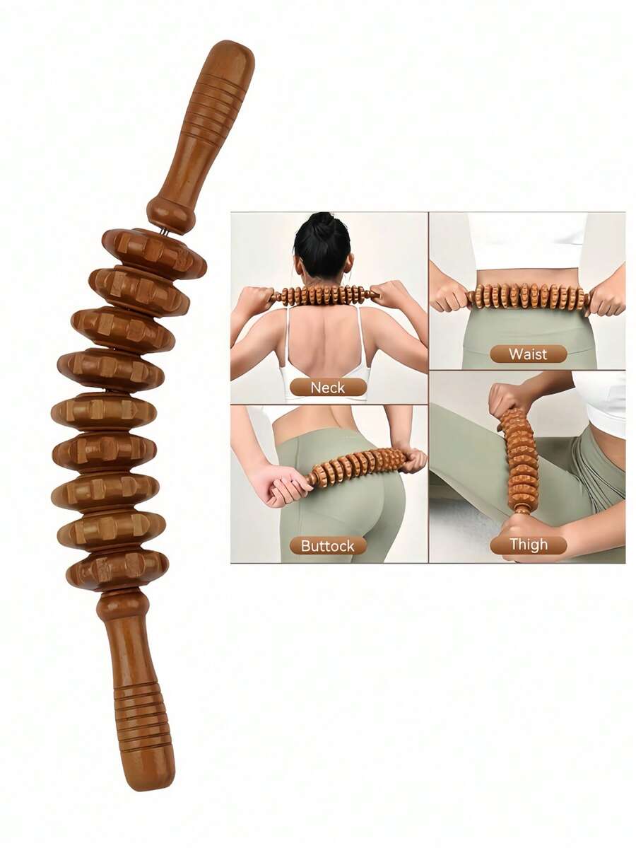 Dụng cụ lăn massage bằng gỗ, que lăn massage cầm tay dùng để tạo hình cơ thể, dẫn lưu bạch huyết, tẩy tế bào chết, cũng như que lăn cơ bằng gỗ cho eo, đùi và bụng, thích hợp cho trường học, chuẩn bị năm học mới, du lịch, tại nhà, spa, dụng cụ massage, massage và nhiều mục đích sử dụng khác như máy massage toàn thân, máy massage lưng, máy massage giảm cellulite, máy massage dẫn lưu bạch huyết. - Cà phê nâu - Xem 1