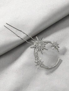 1 pezzo/Set da 5 pezzi Set di accessori per capelli multifunzionali e creativi - Fermagli per capelli geometrici minimalisti a forma di luna e stella, decorazioni per capelli da sposa, pettine, spazzola per capelli, pettine laterale, pettine per capelli, cerchietto, adatto per estate, vacanze, viaggi, festival, compleanni - Multicolore - Visualizzare 16