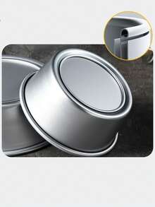 1pc 8-Inch Silver Anodized Non-Stick Removable Bottom Chiffon Cake Mold, Smooth Surface Easy To Clean, Rust-Proof - White - View 6