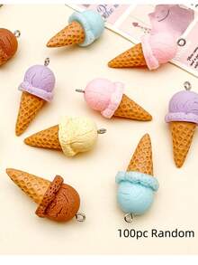 10-100个/包 树脂仿真可爱冰淇淋吊坠 DIY耳环项链钥匙扣饰品配件批发 - 多款 - 查看 9