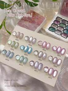 XEIJAYI 12 Colors Cat Eye Pattern High Saturation Semi-Solid Nail Polish Gel, Suitable For Special Use In Nail Salons - Multicolor - View 3