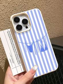 1. 蓝白条纹比基尼晾衣绳设计手机壳，适用于 17 Pro Max/17 Pro/16 Pro Max/16 Pro/16/15 Pro Max/15 Pro/15/14 Pro Max/14/13 Pro Max/13 Pro/13/12 Pro Max/12 Pro/12/11，防尘、防水、防震、防摔软壳 - 米色 - 查看 2