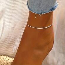 1pc Fashionable Minimalist Adjustable Anklet For Women, Suitable For Beach, Party And Daily Wear, 2026 New Arrival - View 2