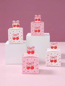 24 piezas Cajas de regalo con lazo de cereza, cajas de embalaje de regalo pequeñas para baby shower, cajas de obsequio con lazo de cereza, cajas para dulces, cajas para postres, suministros de envoltura de regalos de cumpleaños, decoraciones para baby shower de niño y niña, decoración para revelación de género, cajas de regalo para decoración de mesa de fiesta de boda, decoraciones de fiesta de cumpleaños con lazo de cereza, suministros para fiesta de baby shower, decoraciones para fiesta de cumpleaños de niña, regalos de baby shower, recuerdos de fiesta - Arco de cereza - Ver 12