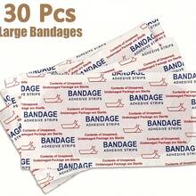 30pcsLarge Bandages Big Flexible Adhesive Bandages Wound Care Latex Free Fabric - View 8