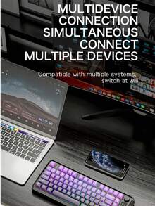 M75 无线蓝牙双模机械键盘，配备 PBT 渐变键帽、显示屏，是一款游戏键盘。 - 查看 8