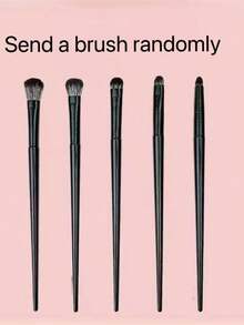 随机斜角轮廓化妆刷，面部鼻部轮廓刷，眼影刷，遮瑕晕染刷，化妆工具 - 黑色 - 查看 11