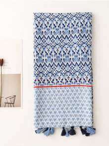 1pc Women's Light Blue Fashionable Casual Lightweight Sunscreen Scarf, Spring/Summer - Multicolor - View 4