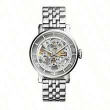 Fossil Đồng hồ nữ thanh lịch - Vỏ và dây đeo bằng thép không gỉ, mặt kính khoáng, chống nước 50M, mặt số màu trắng ngà. - Bạc - Xem 8