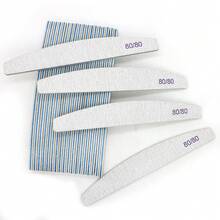 JEARLYU 3/8/20/25片装 80/80粗锉指甲锉，指甲抛光块，适用于凝胶美甲，新月形指甲打磨块 - 灰色 - 查看 10