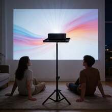 Height Adjustable Projector Tripod Stand With Phone Holder Anti-Slip Tray Foldable Stable Projector Mount For Home Theater Outdoor Movie - View 7