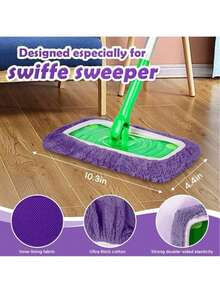 8 miếng lau nhà bằng sợi microfiber tái sử dụng, tương thích với máy quét nhà, dùng được cả khô và ướt, có thể giặt được, dùng để lau sàn gỗ/sàn nhà (không bao gồm cây lau nhà). - nhiều màu - Xem 5