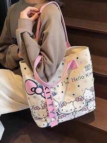 Large Capacity Cartoon KT Cat Shoulder Bag, Y2K Style Backpack, Student School Bag, Holiday/Birthday/Halloween Gift - Multicolor - View 9