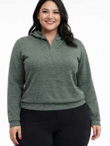 PLUS SIZE COAT - Green - View 1