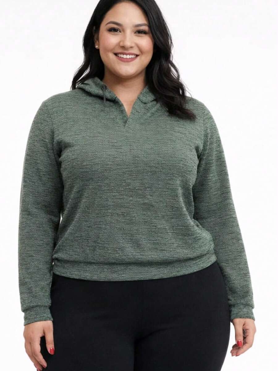PLUS SIZE COAT - Green - View 1