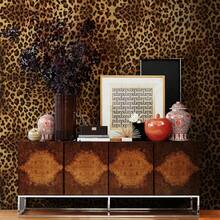 1 Roll Of Brown Leopard Pattern Waterproof Self-Adhesive Wallpaper Removable TV Background Wall Children's Room Rental Room Renovation Home Decoration Dining Room Living Room Bedroom Art Wall PVC Wallpaper Furniture Renovation And Room Decoration Wallpaper Roll - Multicolor - View 3