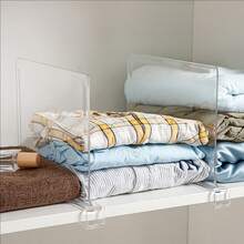 4pcs/2pcs Creative Transparent Wardrobe Divider Shelves - Sturdy Adjustable Storage Organizer Racks, Space-Saving Solution For Home, Office And Retail, Easy-Clean Plastic Material, Multifunctional Design With Shelves - Multicolor 2 - View 7