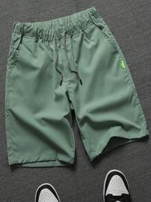Men's Drawstring Casual Shorts - Mint Green - View 8