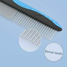 2-In-1 Pet Grooming Brush & Deshedding Tool - Stainless Steel Undercoat Rake For Removing Mats And Loose Hair - Essential Pet Care Tool To Keep Coat Healthy, Ergonomic Handle, Reusable To Prevent Overheating And Skin Irritation In Summer - Multicolor - View 5