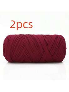 [Paquete de hilo 100% poliéster] 2 paquetes de hilo 100% poliéster - 200g por paquete, colores mixtos, adecuado para manualidades DIY, tejido, cestería y tejido de alfombras - 200 gramos - Ver 63