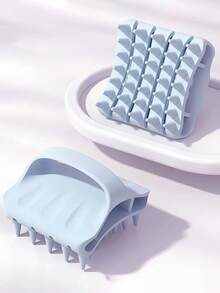 Elastic Silicone Hair Washing Brush, Hollow Massage Scalp Cleansing, Damage-Free Hair Washing Tool, Stress Relief, Multi-Function Comb - Multicolor - View 12