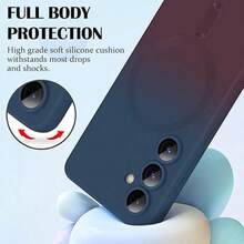适用于 Galaxy A17 A07 A56 A36 A26 A16 A06 A05 A55 A35 A25 A15 A05 S25 FE S24 S23 S22 S21 S20 S26 Ultra Plus FE Note 20 10 S23 FE S25 Edge 的渐变色软壳，带 Magsafe 充电保护套 - 藍紅色 - 查看 3