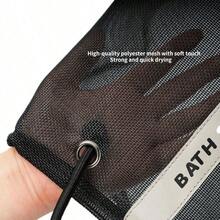 1 pieza Pequeño estante de ducha negro, estante de almacenamiento de baño compacto y resistente a la oxidación, adecuado para dormitorio, campamento, gimnasio, viaje, playa, verano, artículos esenciales de viaje - Versión actualizada - Ver 7