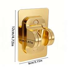 1pc Adjustable Shower Head Holder, Bathroom Drill-Free Shower Rack, Wall-Mounted Shower Bracket, Universal Shower Head Base, Bathroom Accessory - No-drill Bracket - View 4