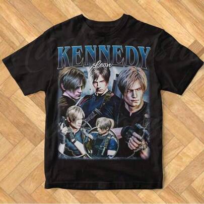 Limited Leon Kennedy Vintage T-Shirt, Gift For Woman And Man Unisex Heavy Cotton Tee YS Exclusive T-Shirts For Premium Fans Unisex Casual Short-Sleeved Tees A Must-Have For Fans Suitable For Festivals, Parties, Homewear, Daily Commutes, Back-To-School Outfits And Concert Looks Printed And Shipped In The UK 100% Cotton T-Shirts Opaque, Versatile Basic Tees Parent-Child Outfits Anime Merchandise