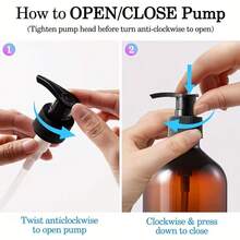 1pc 500ml Light Amber Bathroom Liquid Soap Dispenser, Suitable For Shampoo And Lotion. Refillable Pump Bottle, Applicable For Shower Gel And Cosmetics - A - View 7