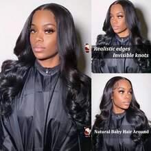 Body Wave Lace Front Wigs 13x4 HD Lace Frontal Wigs Pre Plucked Brazilian Glueless Wigs Human Hair Wig For Women Human Hair - Natural Black - View 2