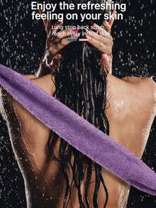 1pc Mesh Bath Scrub Towel, Unisex, Can Be Used For Body Exfoliation, Body Scrub, Back Scrub, Makes Skin Smooth, Lather-Producing Bath Towel, Double-Sided Thick Sauna Towel - Multicolor - View 1