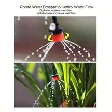 Drip Irrigation System, Mini Garden Drip Irrigation System, Equipped With 1/4 Inch Pipes And Adjustable Nozzles, Suitable For Automatic Watering Systems In Greenhouses, Courtyards, Lawns, And Plants - Irrigation Kit - View 7