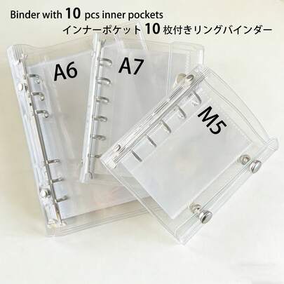 1 Bộ Túi đựng Giấy Rời Cho Sổ Tay M5/A6/A7, Sổ tay Giấy Rời Trong Suốt Dễ Thương, Sổ tay Giấy Rời bằng Da Mềm Trong Suốt, Có thể Dùng Để Lưu Trữ Ảnh, Đồ Trang Trí Nhỏ, Tiền Giấy, Tiền Xu, v.v. Sổ tay Di động, Sổ tay Học sinh Đa Năng Tối Giản, Sổ Nhật Ký, Sổ Kế Toán, Thích Hợp Cho Người Yêu Văn Phòng Phẩm, Người Sưu Tập Thẻ, Học Sinh, Văn Phòng Tại Nhà, Lớp Học, Studio, Mùa tựu Trường