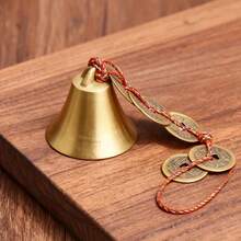 Nuevo Feng Shui 2026 Campana de viento para la riqueza, campana artesanal y 5 monedas de la suerte - Atractor de prosperidad tradicional chino, decoración auspicios sin batería para el hogar o el jardín, trae bendiciones y bienestar - General - Ver 8
