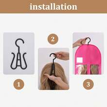 6-Pack Extra Long Wig Storage Bags With Hanger For Travel & Closet - 05 Pink 12PCS - View 5