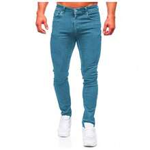 Shendy Vendy Men's Slim Fit Stretch Denim Jeans - 藍色 - 查看 8