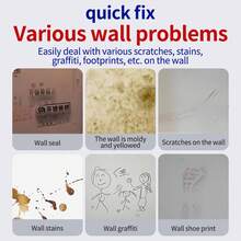 1/2pcs Roller Brush Paint Latex Paint White Wall Ceiling Wall Repair Brush White Wall Graffiti Cleaning Artifact Self Brushing Renovation Home Repair Paste - Roller Paint - View 5