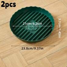 2个/5个装圆形透气花盆托盘，加厚耐用植物盆底碟，适用于多肉植物圆形花盆，花盆底部排水盘支架 - 多色 - 查看 13