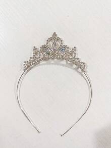 1款时尚合金心形钻石皇冠发箍，彩色水钻皇冠女孩发箍，公主可爱表演生日礼物发饰装饰道具 - 彩色 - 查看 8