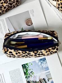 Y2K Leopard Print Quilted Cosmetic Bag, A Classic Leopard Print Cosmetic Bag, Large Capacity, Stylish And Lightweight Toiletry Bag, Multi-Functional Tote Bag, Used For Organizing Items, Suitable For School, Office, And Outings, And An Ideal Gift For Girls. - Xem 9