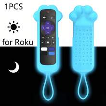 A Cute Cat Paw-Shaped Silicone Remote Control Cover, Designed Specifically For Roku TVs And Players, Including Voice Remotes Without Headphone Jacks.It Glows In The Dark And Comes With A Lanyard, Designed Specifically For The Roku Express 4K+ And HD Streaming Stick. - Xem 2
